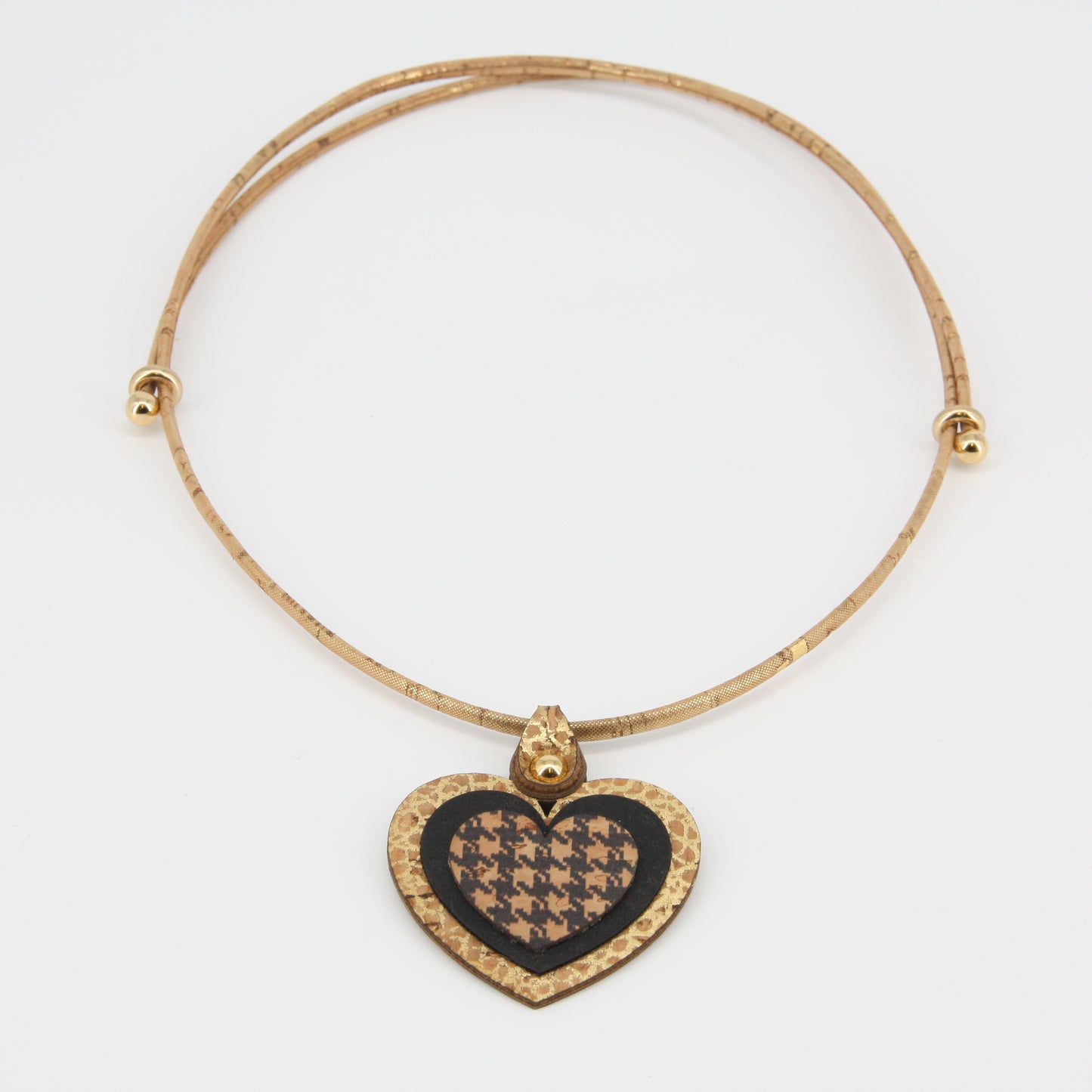 Kork Halskette Motiv gold schwarz Marke Artipel