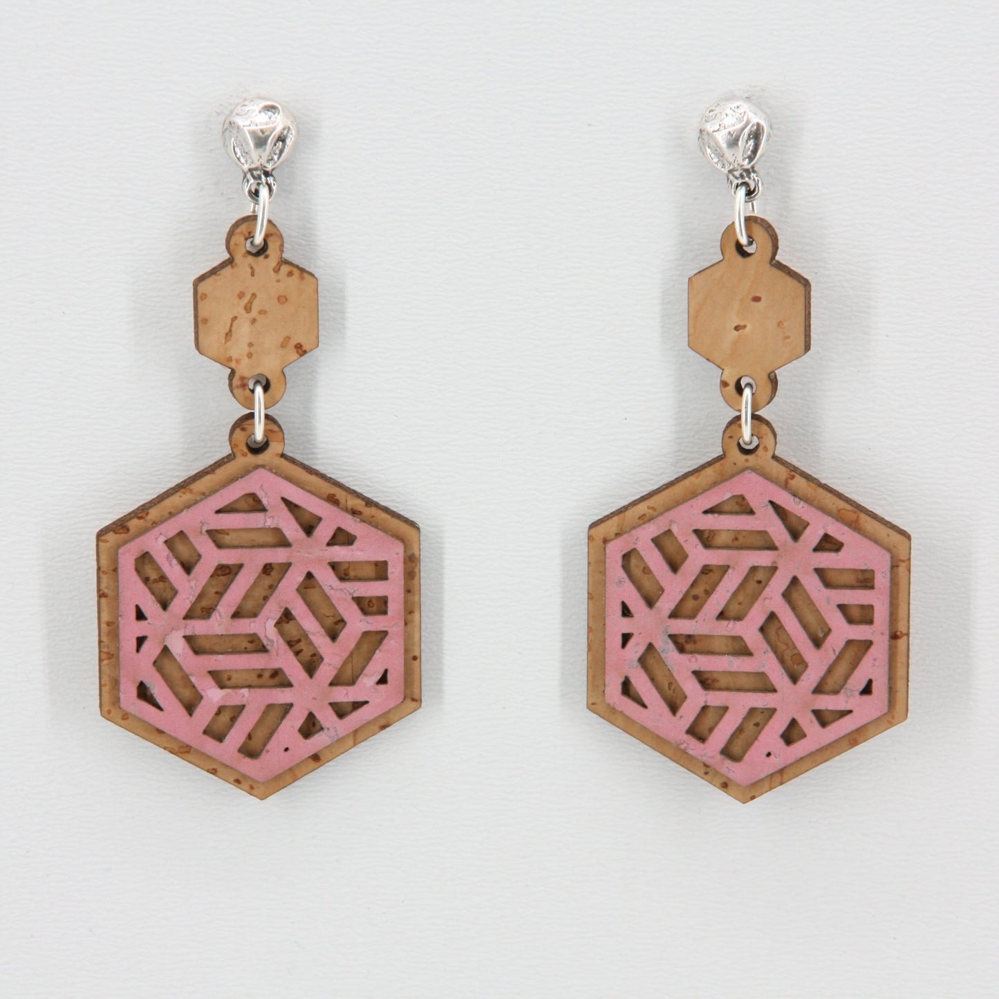 Kork Ohrringen Hexagon Marke Artipel