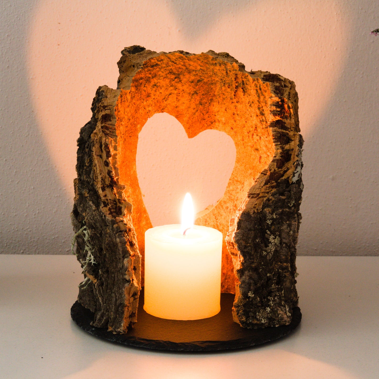 Kork Windlicht Herz Baby