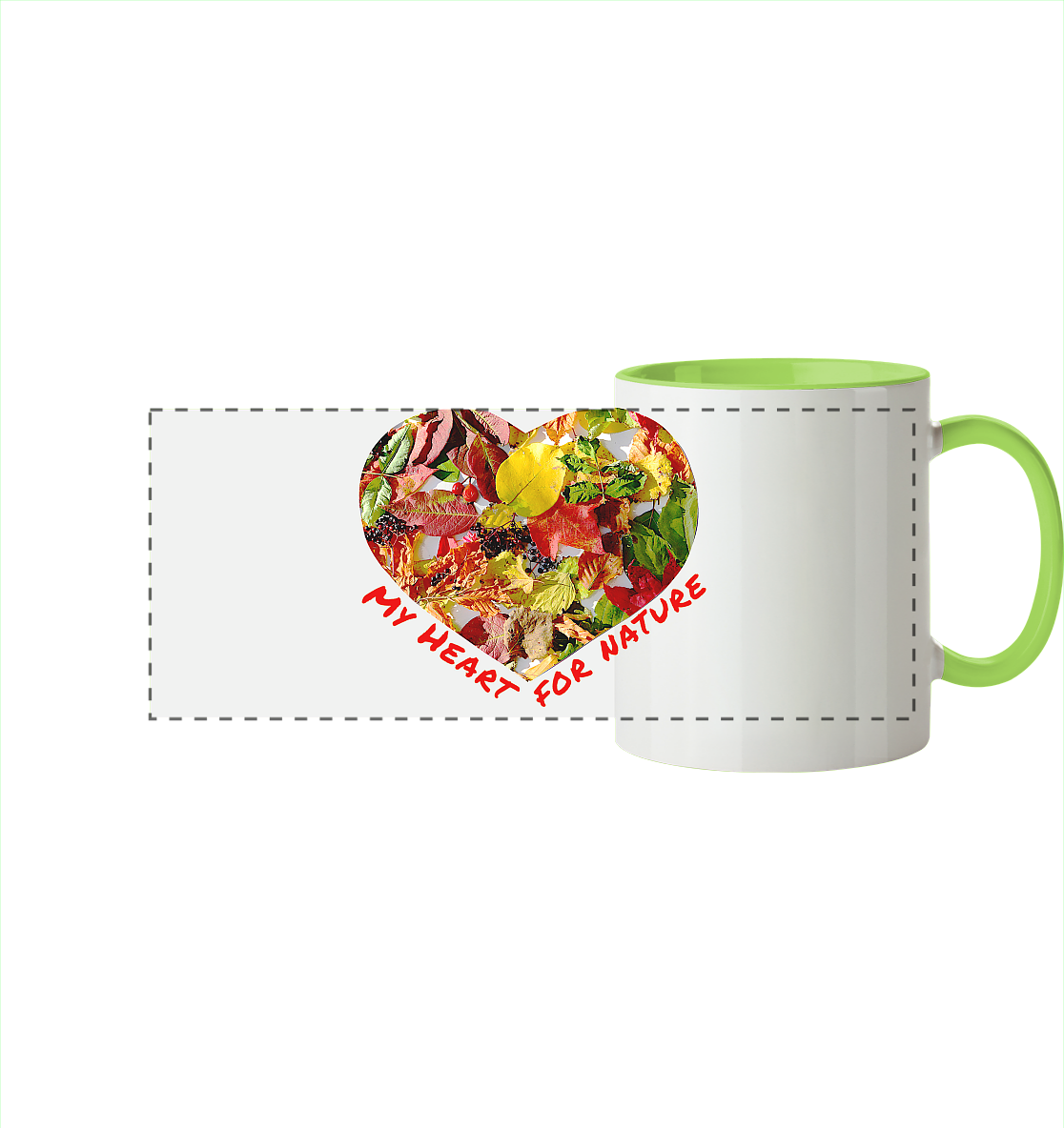 My Heart Panorama-Tasse zweifarbig