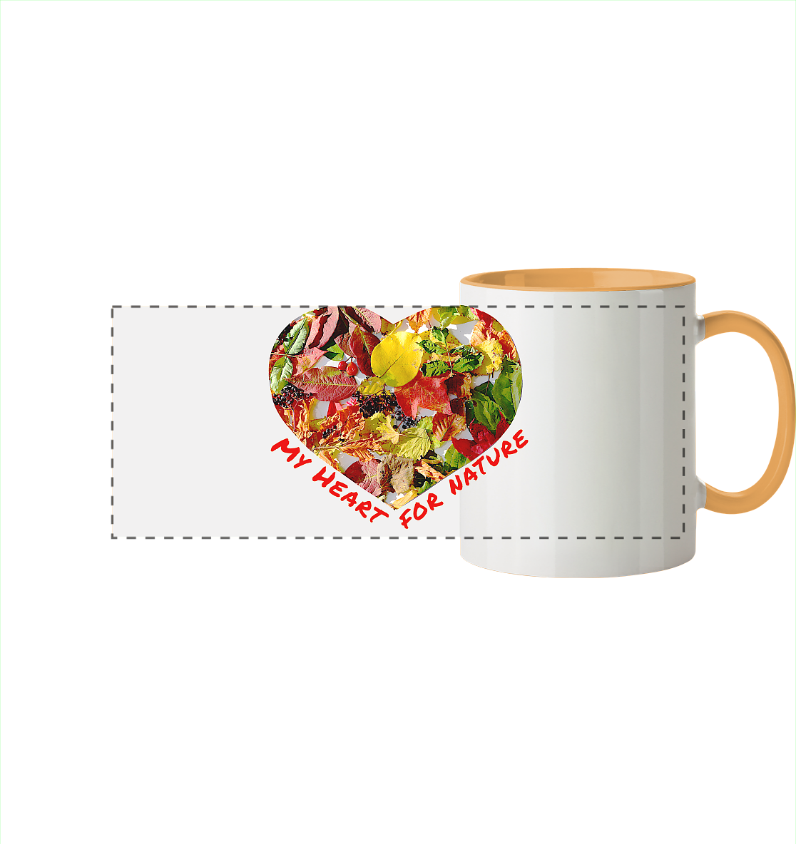 My Heart Panorama-Tasse zweifarbig