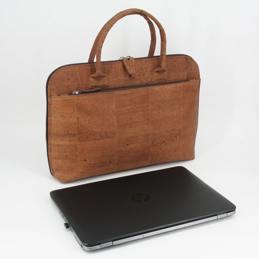 Kork Laptoptasche für Männer u. Frauen - Vegan abwaschbar - antiseptisch - sehr leicht