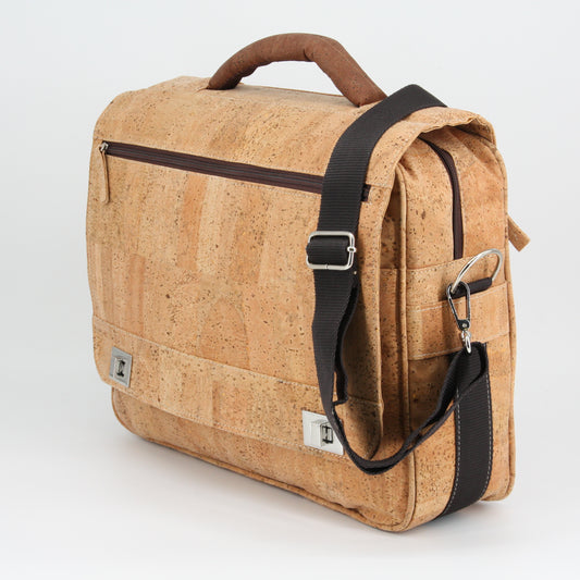 Kork Akten- und Laptoptasche für Männer u. Frauen - Premium Qualität -Vegan