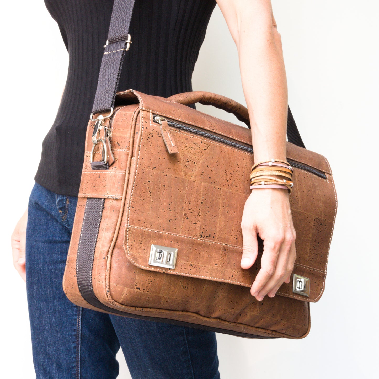 Kork Akten- und Laptoptasche für Männer u. Frauen - Premium Qualität -Vegan