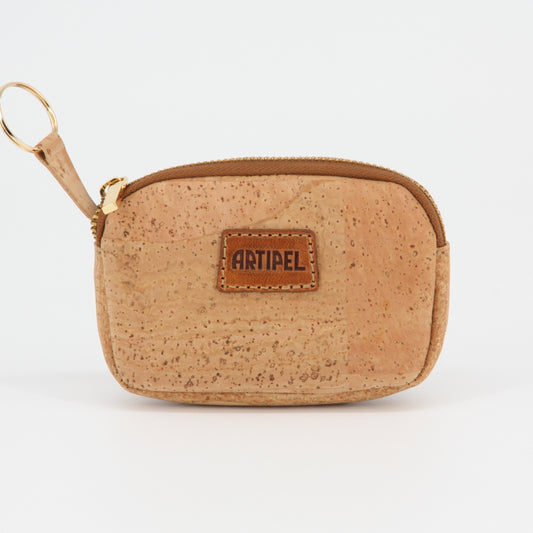 Kork Mini-Münzgeldbörse