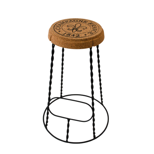 Barhocker Kork Metall Kombi Ansicht