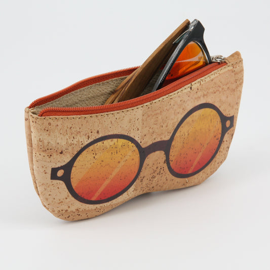 Kork_Brillenetui Motiv_Nickelbrille_weiches Futter vegan Make Artipel