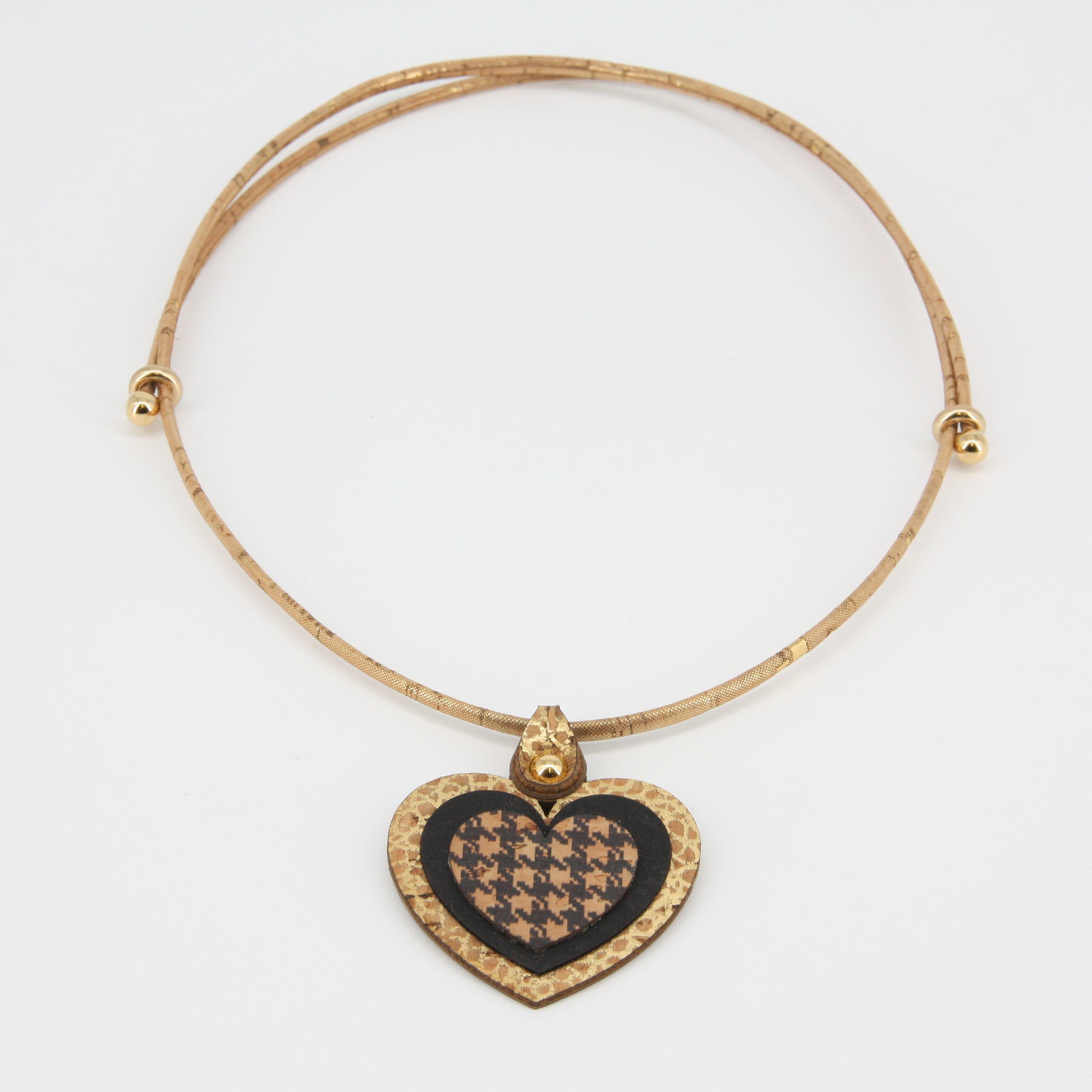 Kork Halskette Motiv gold schwarz Marke Artipel