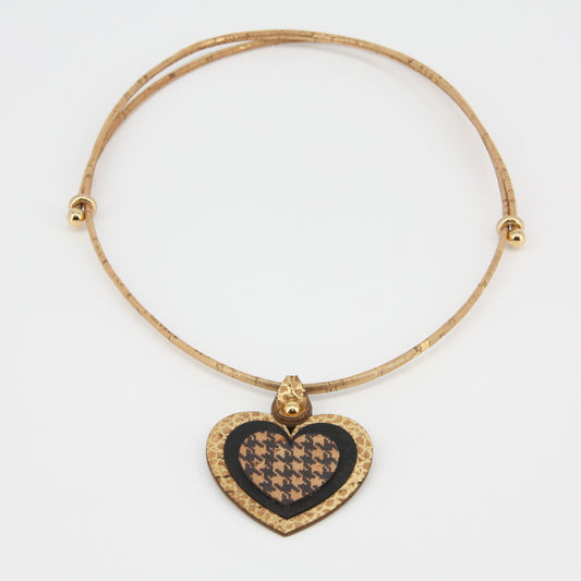 Kork Halskette Motiv gold schwarz Marke Artipel