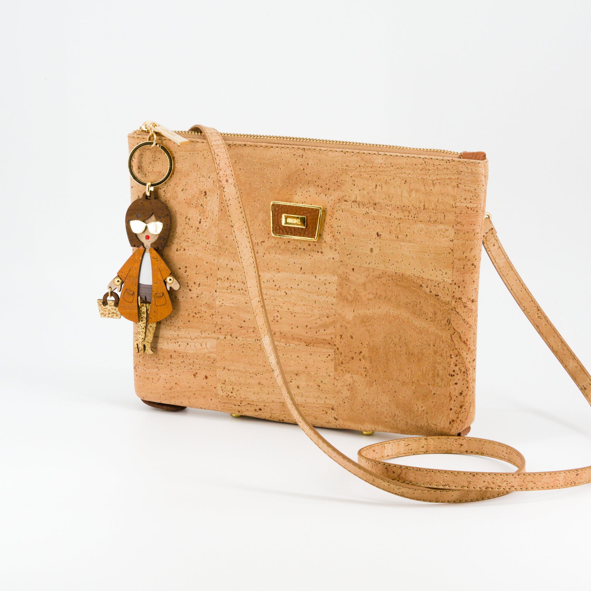 Kork_Handtasche_2in1_Design_dunkelbraun Marke Artipel