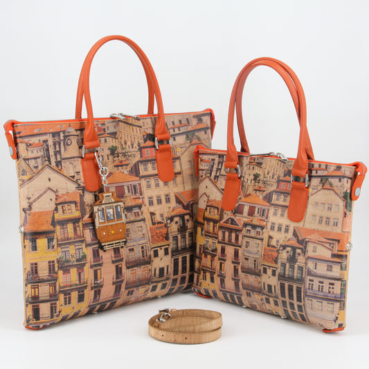 Kork Handtasche 3in1 Design Porto Hafen - 3 Formen - 2 Größen Marke Artipel