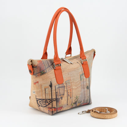 Kork Handtasche 3in1 Design Porto Hafen Bild Einzelansicht Marke Artipel