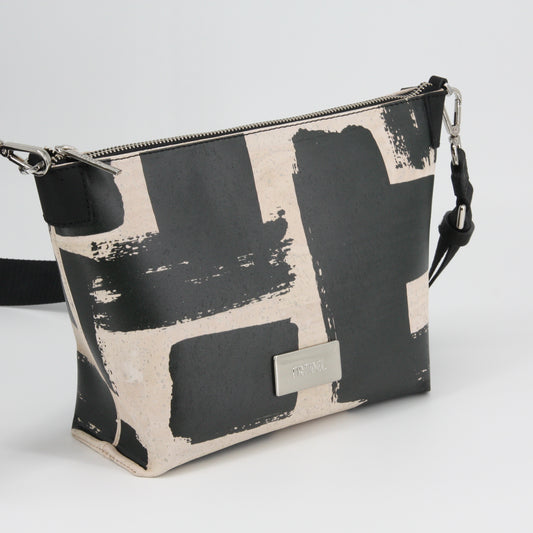 Kork Handtasche Vegan schwarz & weiß Edition Umhängetasche Frauen Marke Artipel