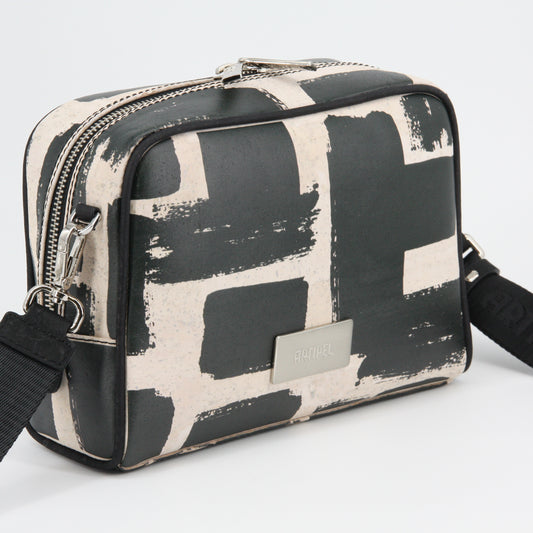 Kork Handtasche quadratisch schwarz & weiß Edition Umhängetasche Frauen Marke Artipel