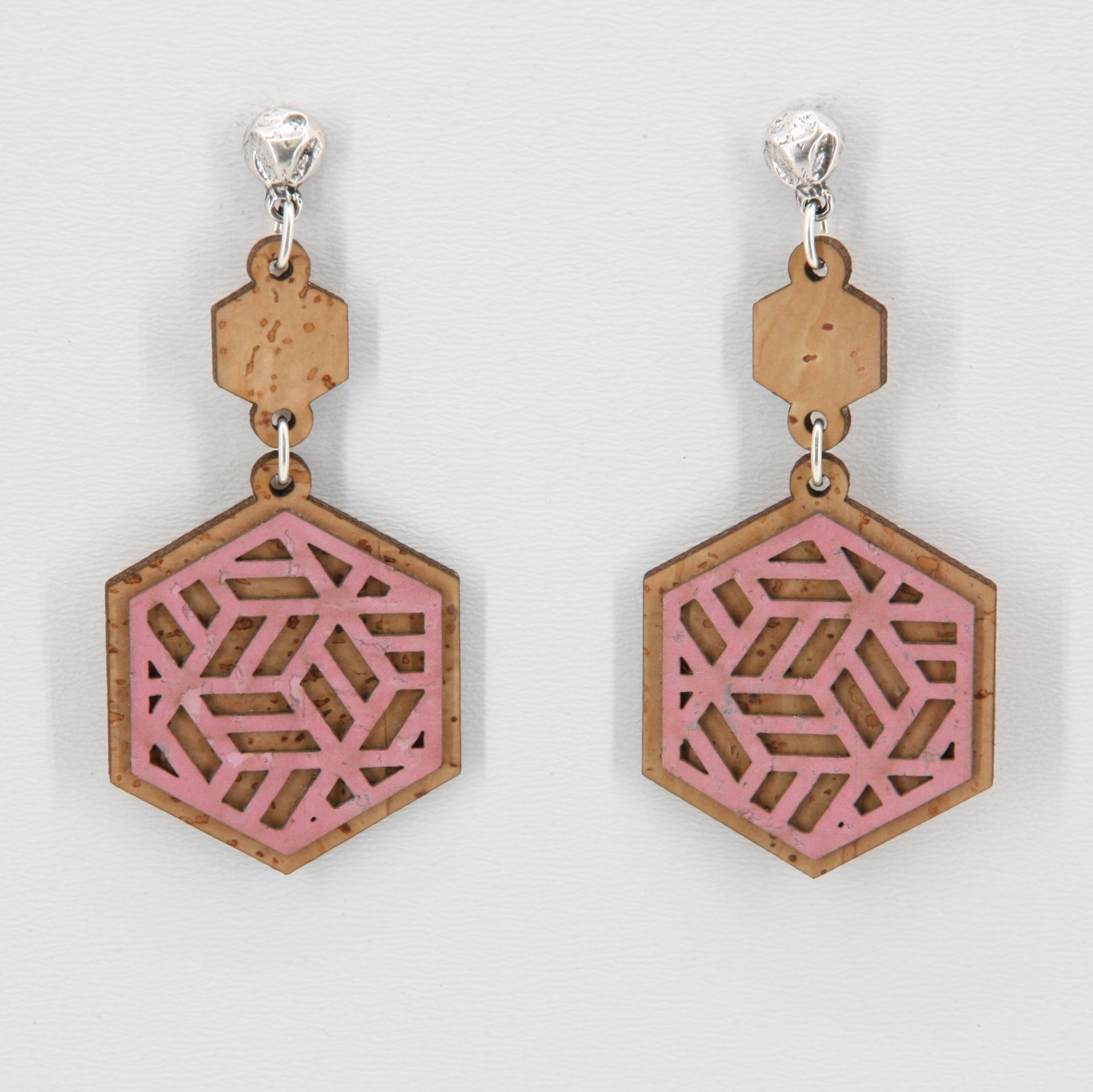 Kork Ohrringen Hexagon Marke Artipel