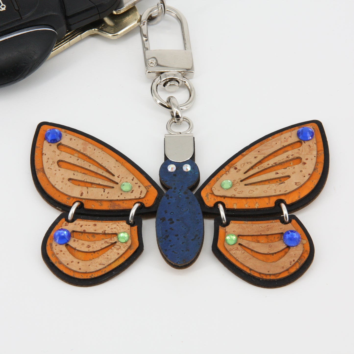 Kork Schlüsselanhänger Schmetterling Marke Artipel