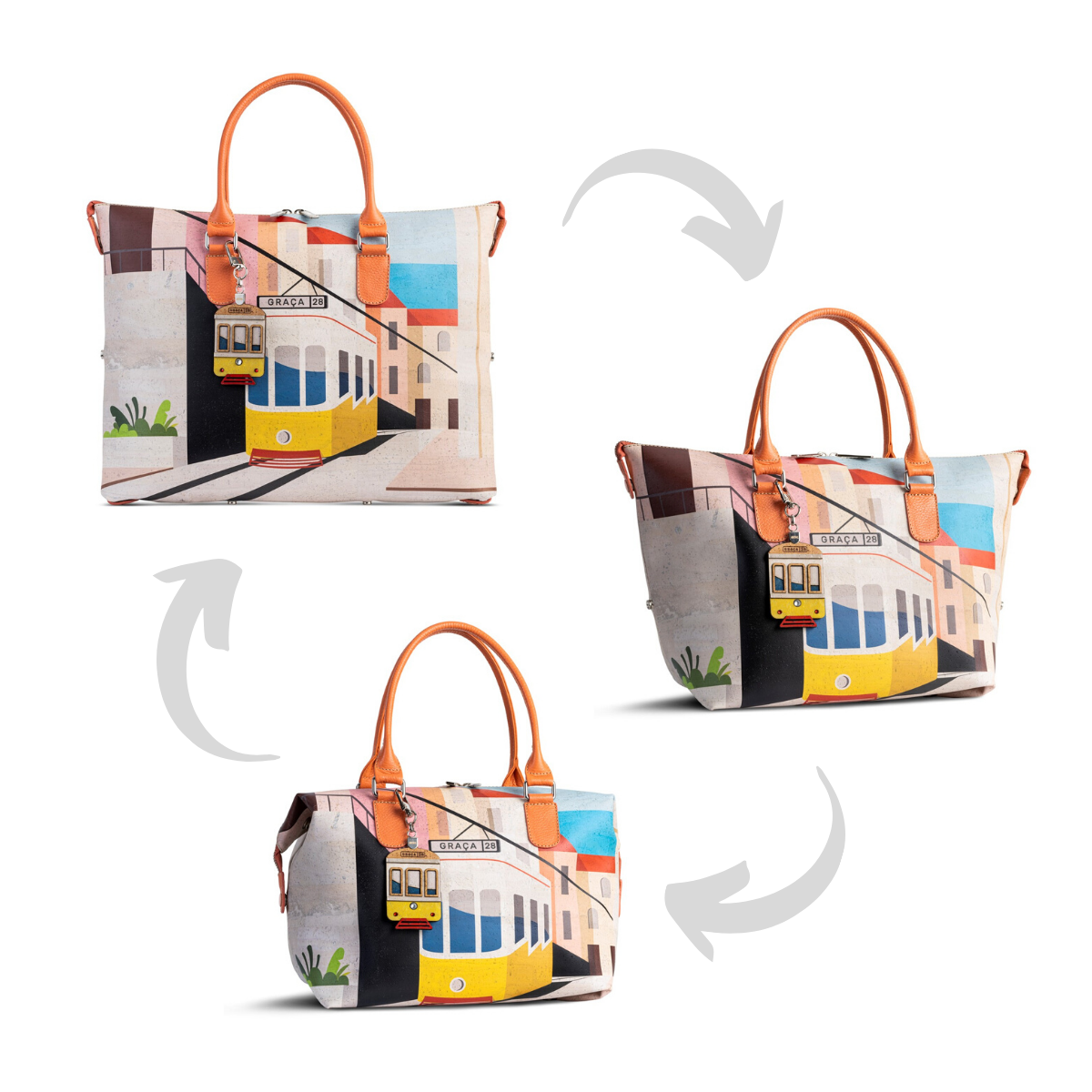 Kork Taschen Bild 3in1 Konzept 