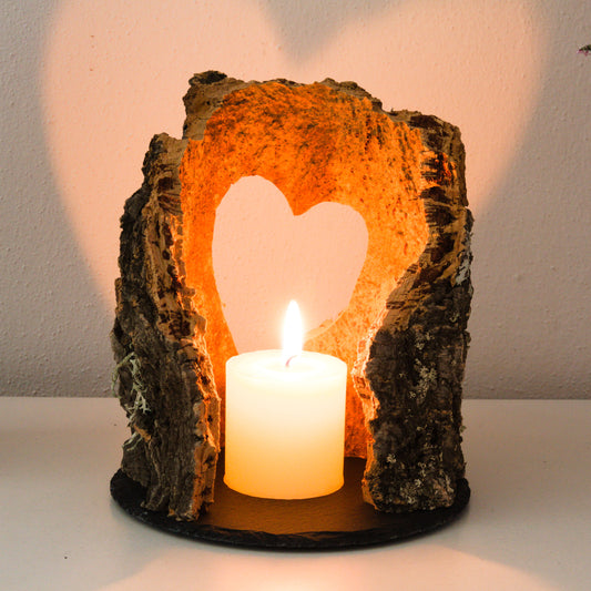 Kork Windlicht Herz Baby