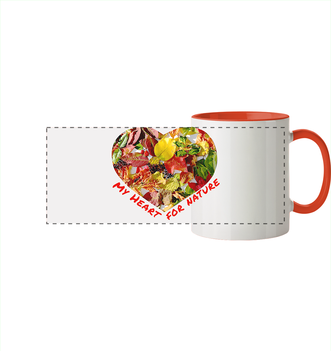 My Heart Panorama-Tasse zweifarbig